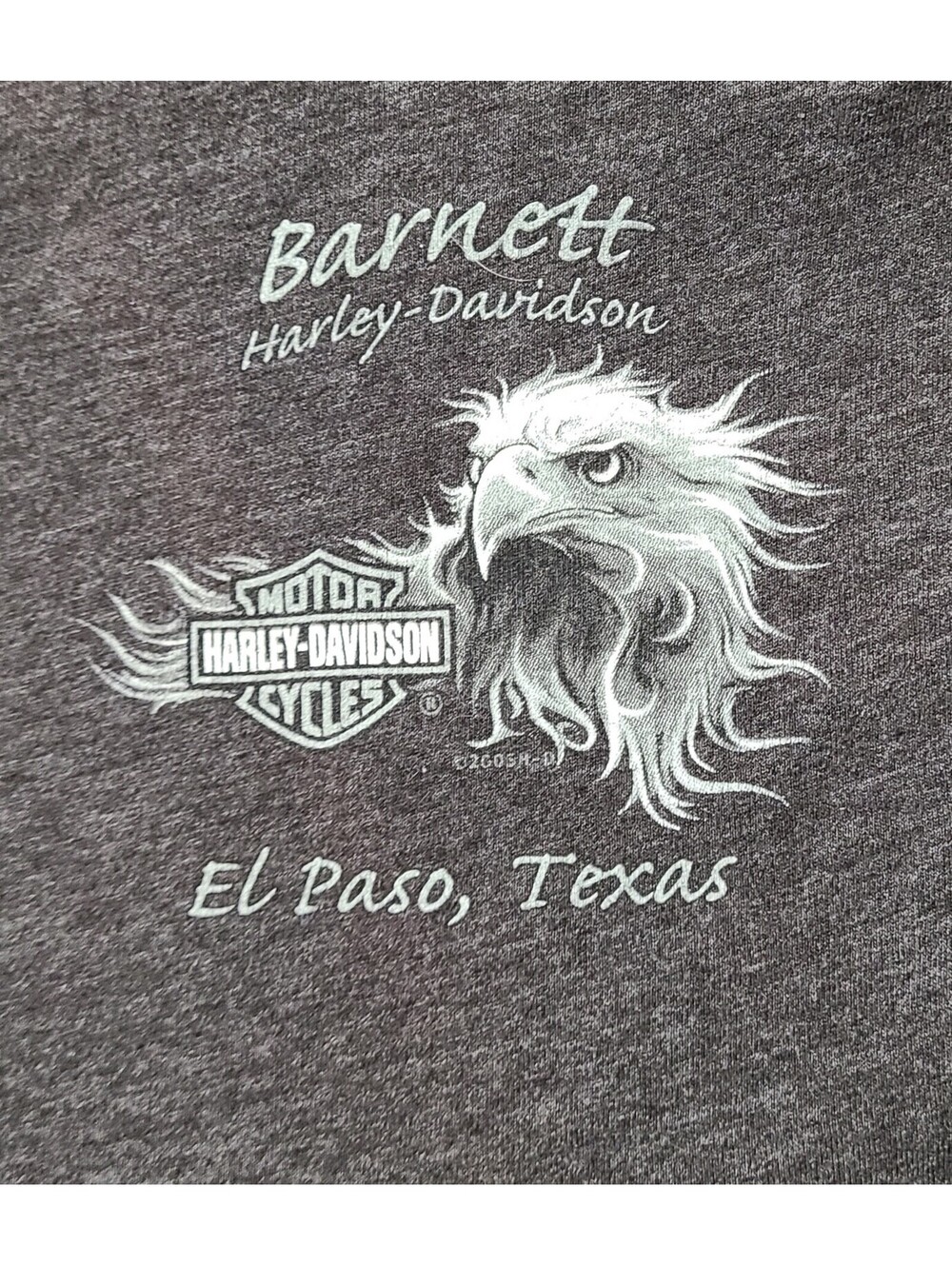 Harley-Davidson Lace Up V-Neck LS Shirt Womens Sz 1X Charcoal Gray Barnett FUC